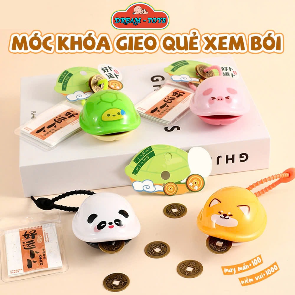 TRI Inanimate Toys Turtle Shell Keychain Sowing Hexagrams for Good Luck ...