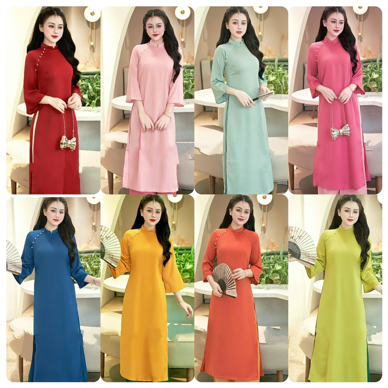 Traditional ao dai in all colors - Real photos taken by the shop ...