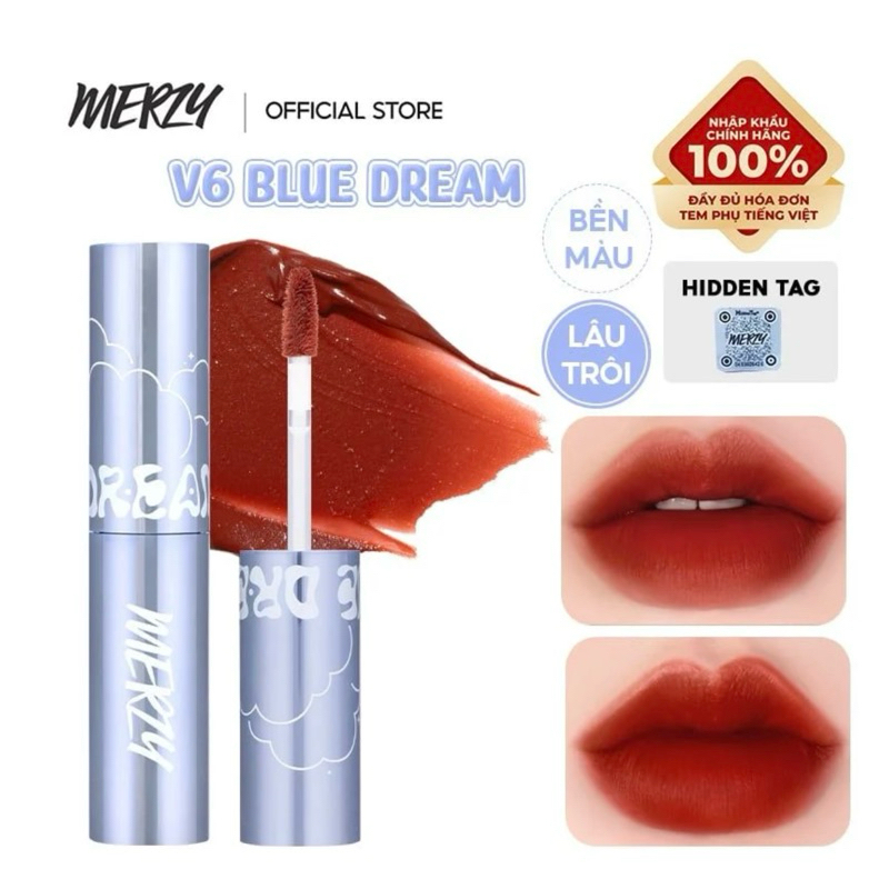 [AUTH 100%]MERZY V6 BLUE LIPSTICK PINK/GREEN/BLACK CASE | Shopee ...