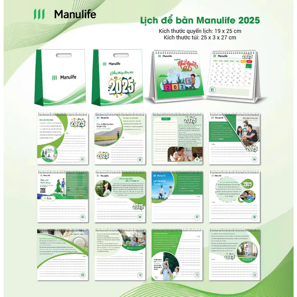 COMBO of 10 MANULIFE 2025 DESK CALENDARs | Shopee Philippines