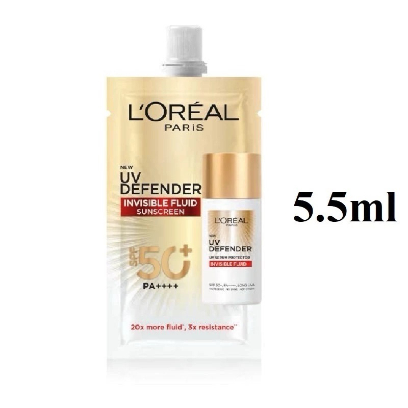 Loreal UV Defender SUNSCREEN SPF50+PA++++ - MINI TUBE 5.5ml RED STRIP ...