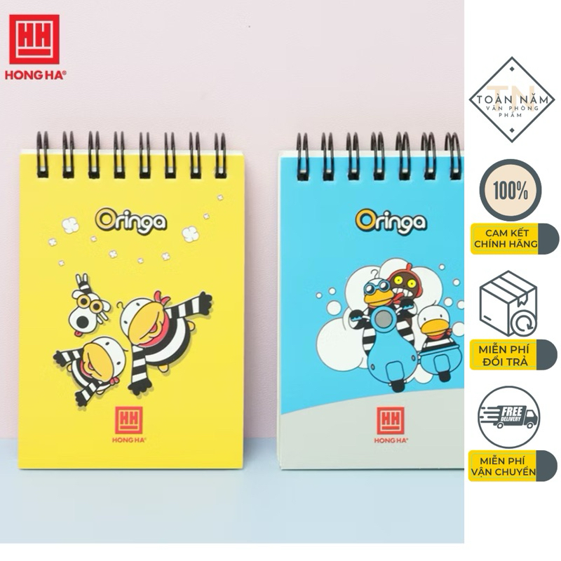 XO Horizontal spring notebook 200 pages A7 Hong Ha Oringa - 4165/4173 ...