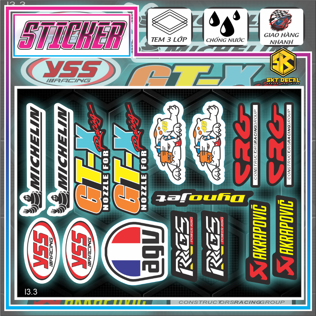 Sticker Set Logo 7 Super Flat Decorativebag SKTDECAL Decal Sticker ...