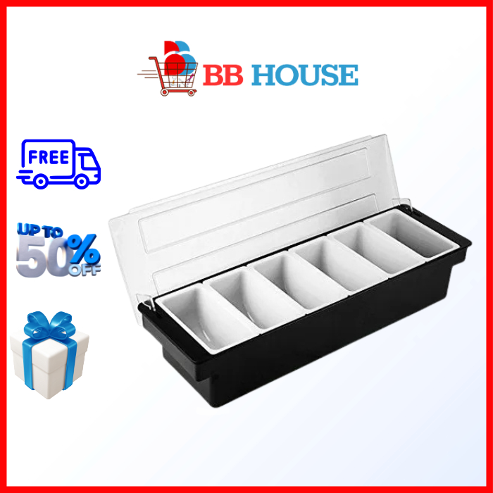 Topping Container, Milk Tea Jelly Tray 3-4-5-6 Compartments High ...