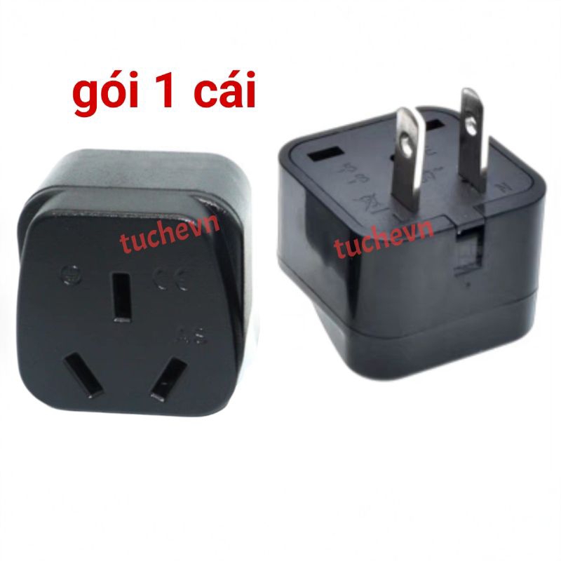 Plug converts from 2, 3 flat diagonal pins into a Japanese standard 2 ...