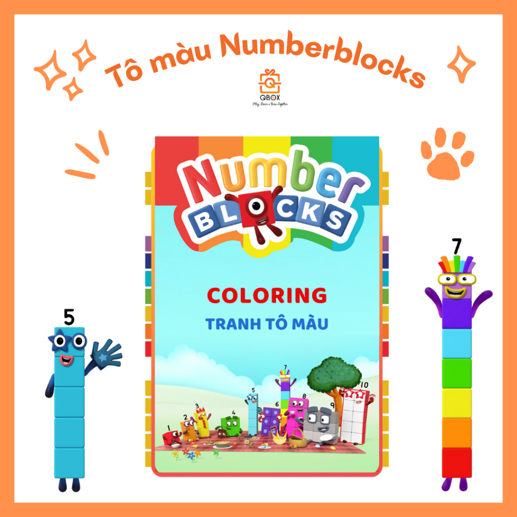 Numberblocks ️Preschool English math coloring pages - A5 size | Shopee ...