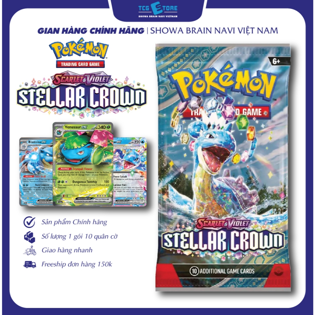 Pokemon Tactical Chess Set, Stellar Crown SV07 Expansion Pack, SL 1 ...