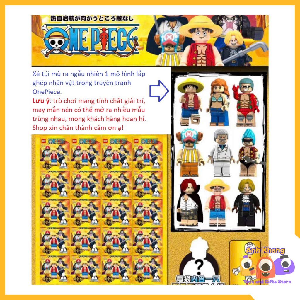 Blind bag toy, dignity bag, random blindbox 1 OnePiece character ...