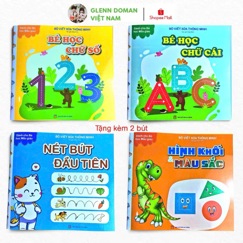 Book - Set of 4 Smart Erasable Books: Letters, Numbers, First Pen ...
