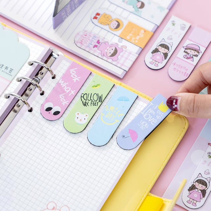 Blister of 6 Magnetic bookmarks/magnetic bookmarks with many cute ...