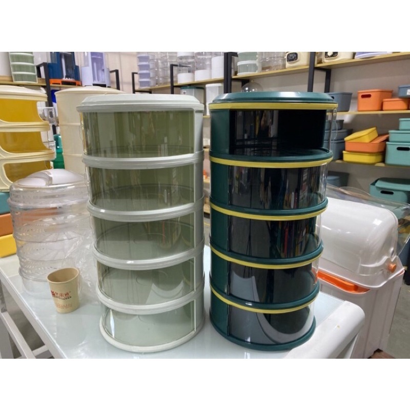 5-Tier Swivel Lid Food Storage Table Cage (green) | Shopee Philippines