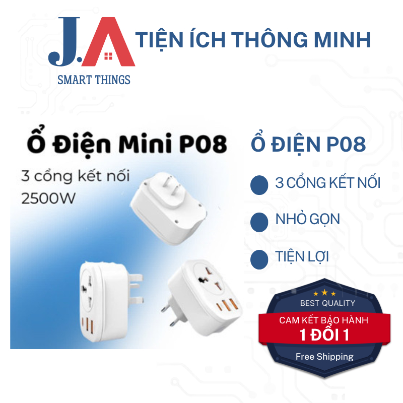 P08 2500W Multi-Purpose Power Socket Uses Many Outlets With USB and ...