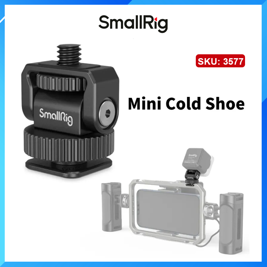Smallrig 3577 - Ballhead Mini Cold Shoe Mount 1/4 Screw Head