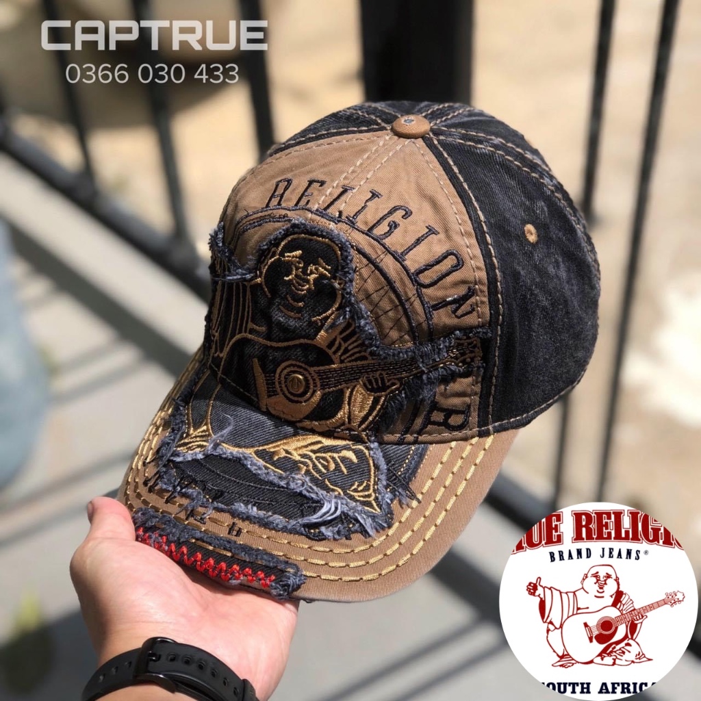 Dia Dan hat Ong Dia True Religion baseball cap super cool standard Form Real photo ST02