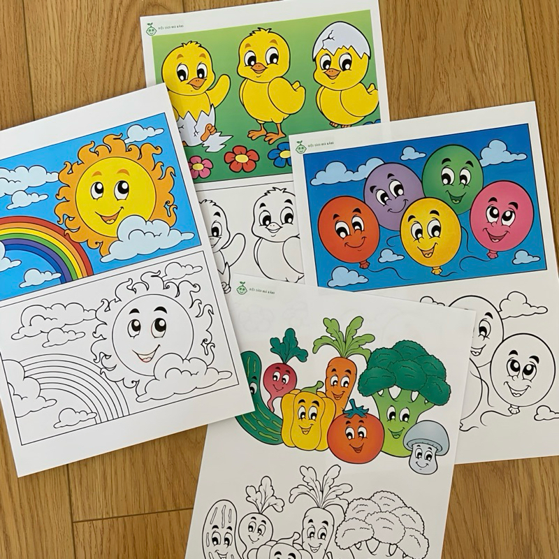 Coloring book according to sample images, set of 15 sheets, made from ...