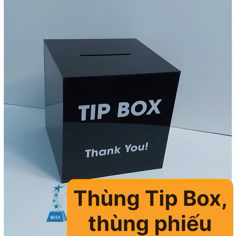 Mica tip box, tip box, with lock, many colors, many sizes, stickers ...