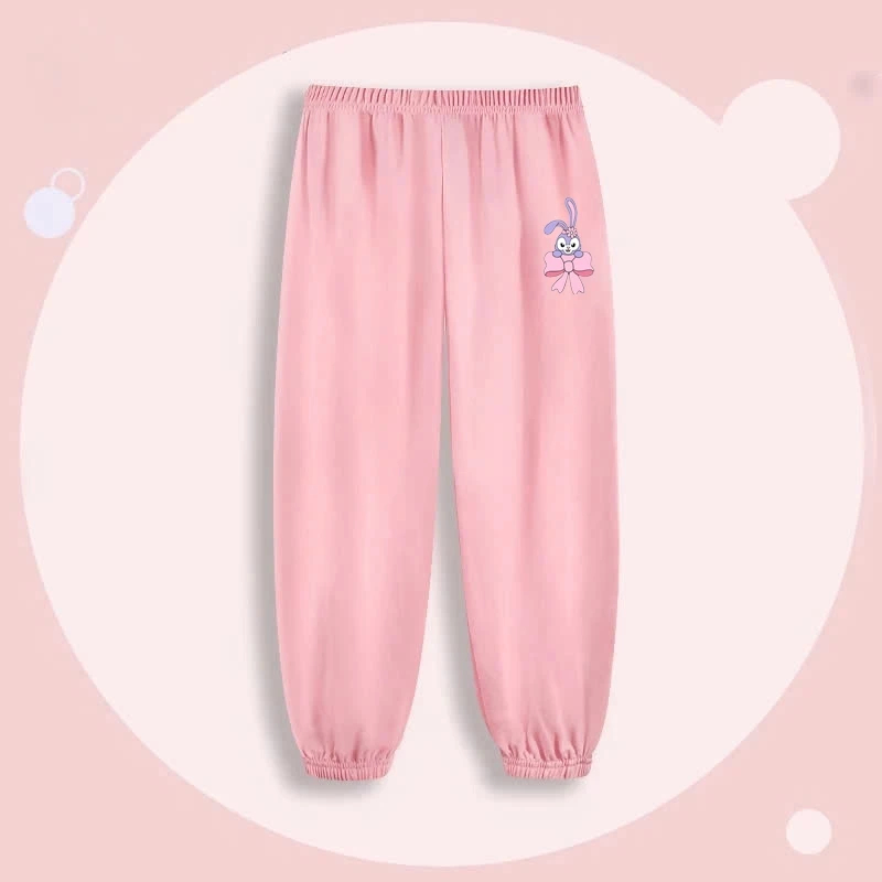 Jogger Pants for Babies, Purple Rabbit Pattern with Pink Bow, Super ...