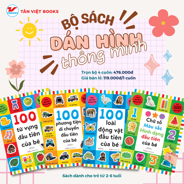 Smart sticker book set with more than 500 stickers, diverse activities ...