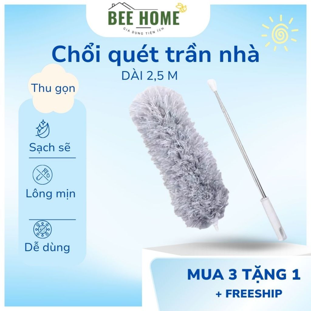 Long ceiling broom, spider web sweeper, multi-purpose duster BEE HOME ...