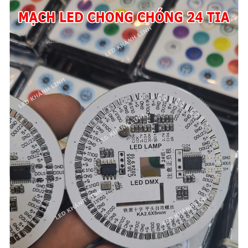 New model 2025 24-beam pinwheel led circuit using rice grain led ...