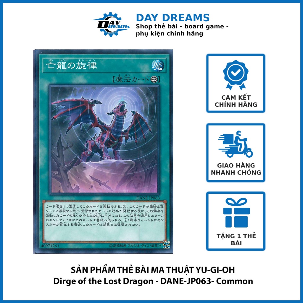 Yu-Gi-Oh! Karte – Dirge Des Verlorenen Drachen – DANE-EN063 – Super Rare – Unlimited Edition – Aus Dark Neostorm (Mai 2019)
