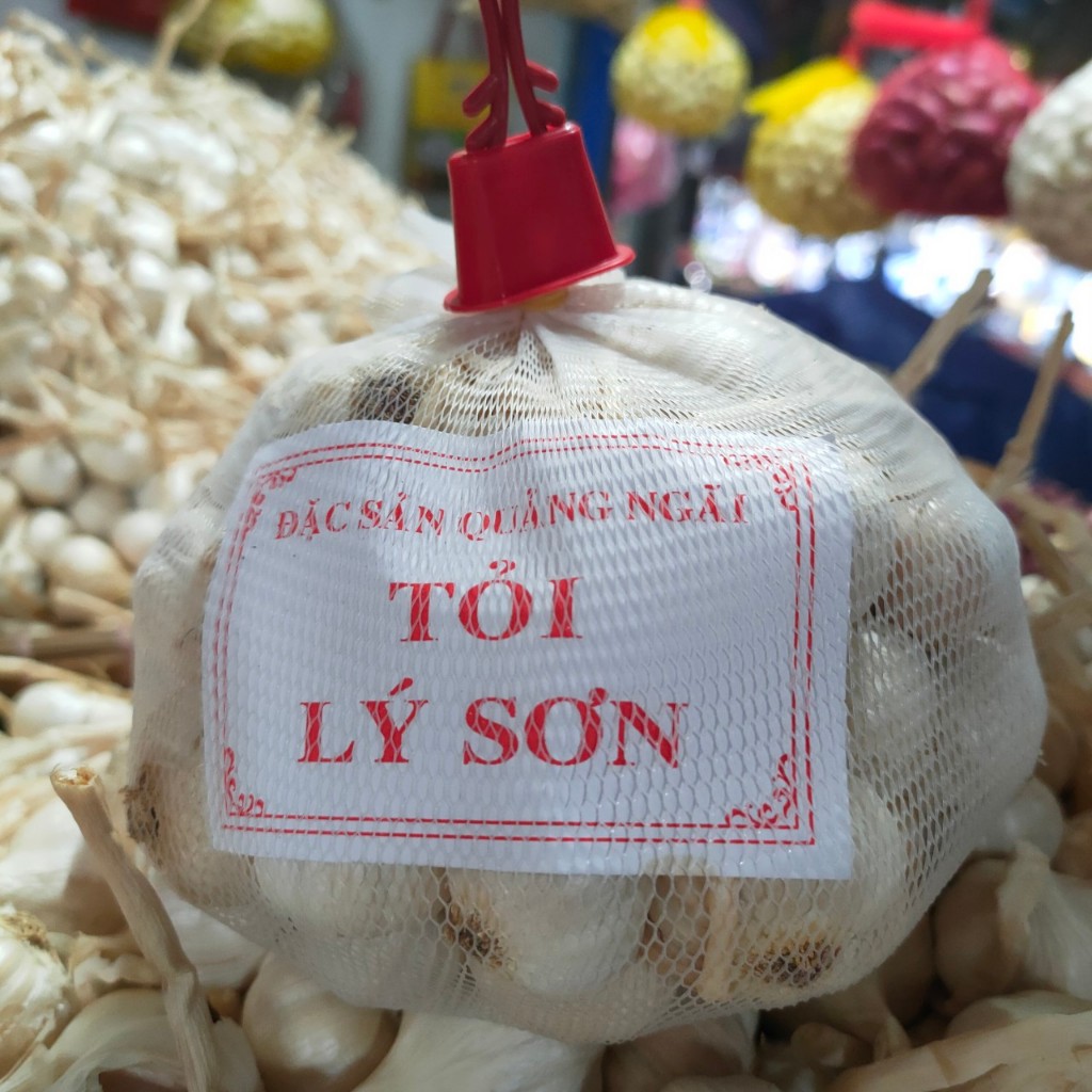 Ly Son garlic with many cloves, type 1, original Ly Son, 1kg mesh bag ...