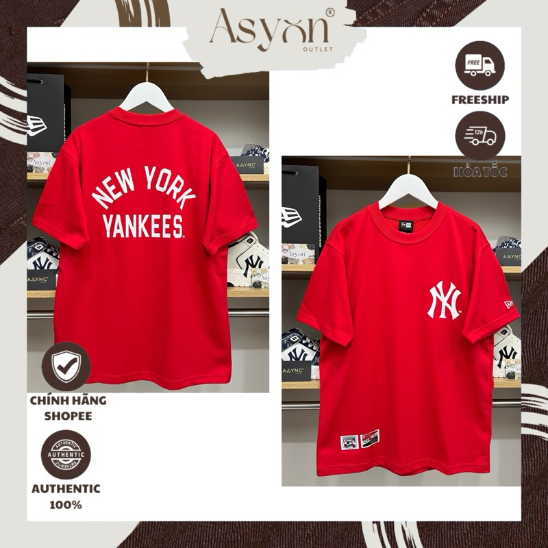 (Auth) Genuine Red New Era x MLB NY New York Yankees Heavy Cotton T ...