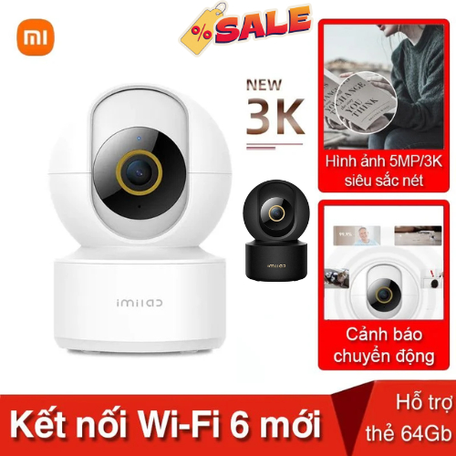 Xm Imilab C22 5MP ip Camera rotates 360 degrees, AI human detection, F2 ...