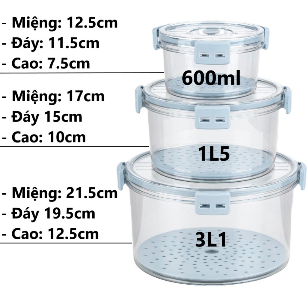 6558 Round Food Box with Sealed Lid of All Sizes from Viet Nhat Plastic ...