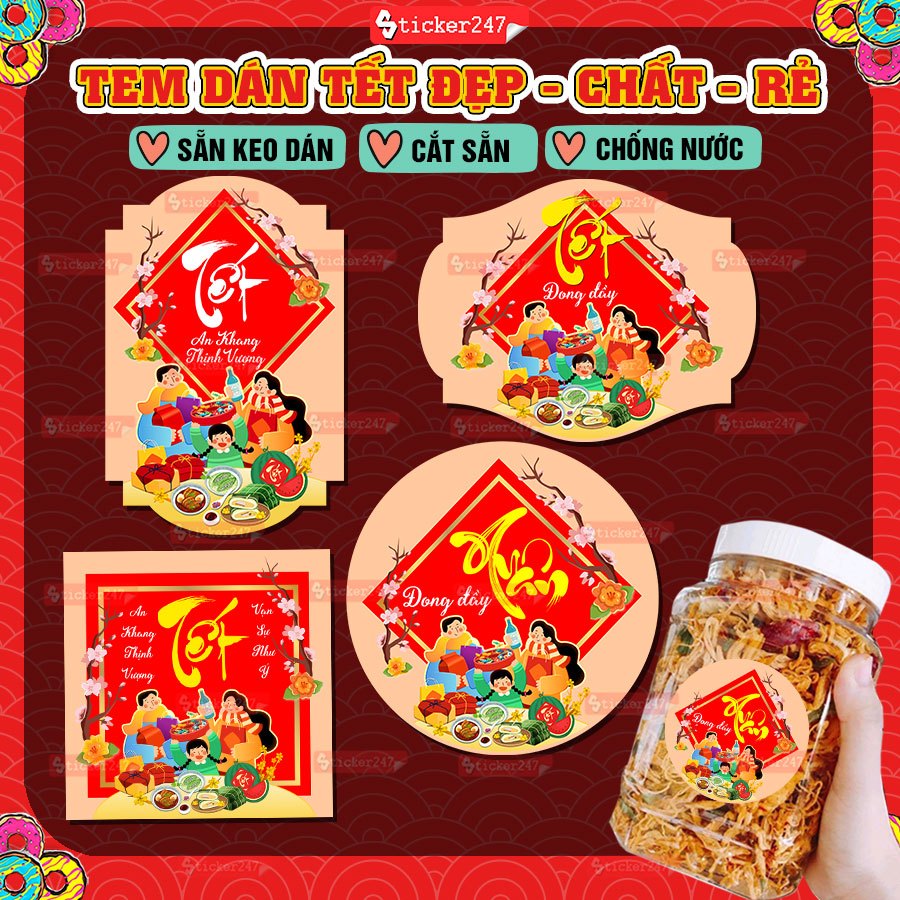 Stickers CNY Luxurious TraditionalCNY Congratulations Stickers CNY ...