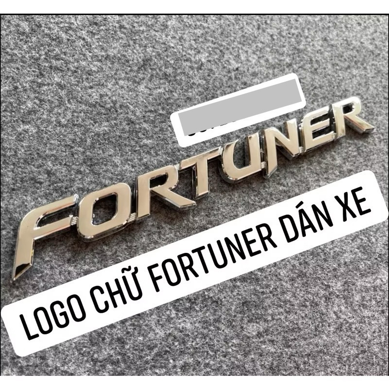 Fortuner Embossed Letters on the Rear of the Car - Fortuner Lettering ...