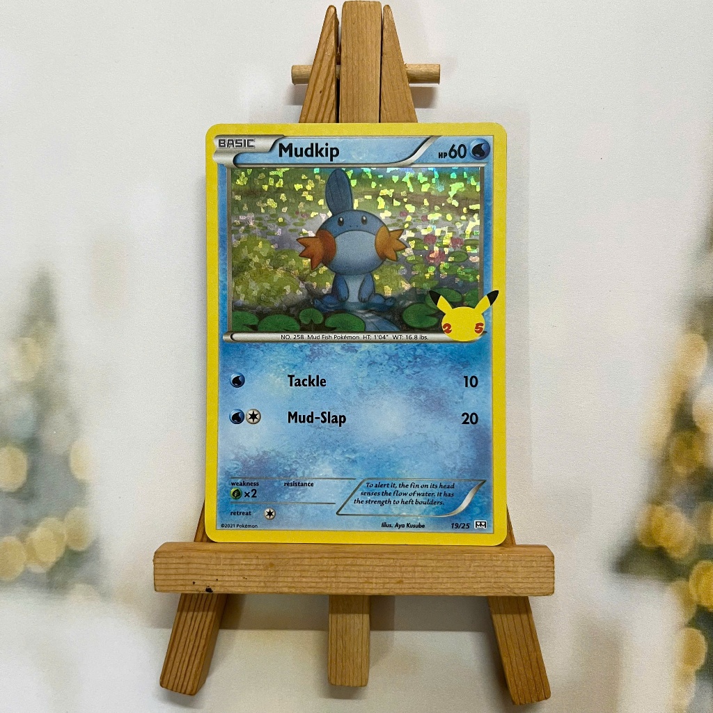 mudkip pokemon card mcdonalds (19/25) (PSA 9)  GoldenFishGames Slap (20) Weakness Grass 2 Retreat Cost Pokemon Mudkip 19/25 Picture Card
