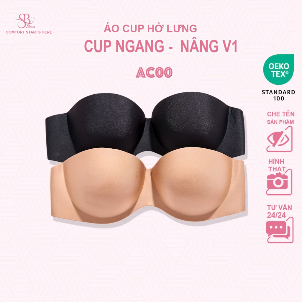 Sbra Backless Strapless Bra with Beautiful Form and Anti-sagging AC00 ...
