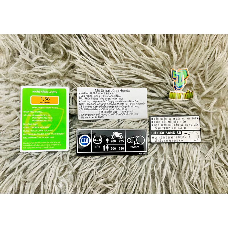 Wave RSX original 2023 -2025 parameter stamp, sharp zin stamp | Shopee ...