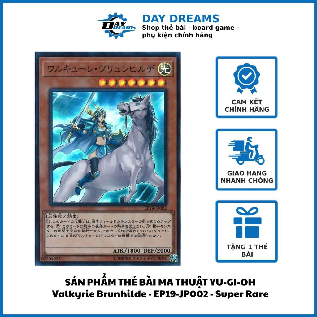 GENUINE YUGIOH CARD: Valkyrie Brunhilde - EP19-JP002 - Super Rare ...