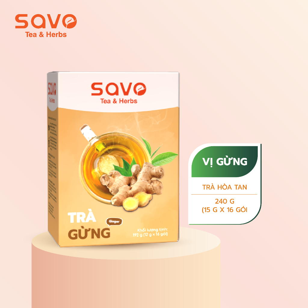 Savo Instant Ginger Tea (Box of 16 packs x 12 grams) | Shopee Philippines
