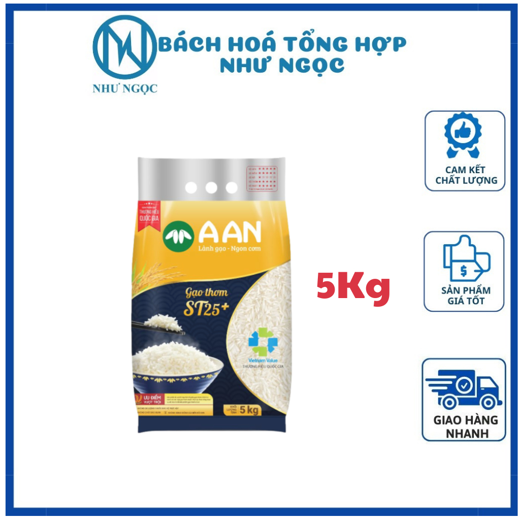Fragrant Rice ST25+ A An 5Kg Bag of Fragrant and Soft Rice - Nhu Ngoc ...