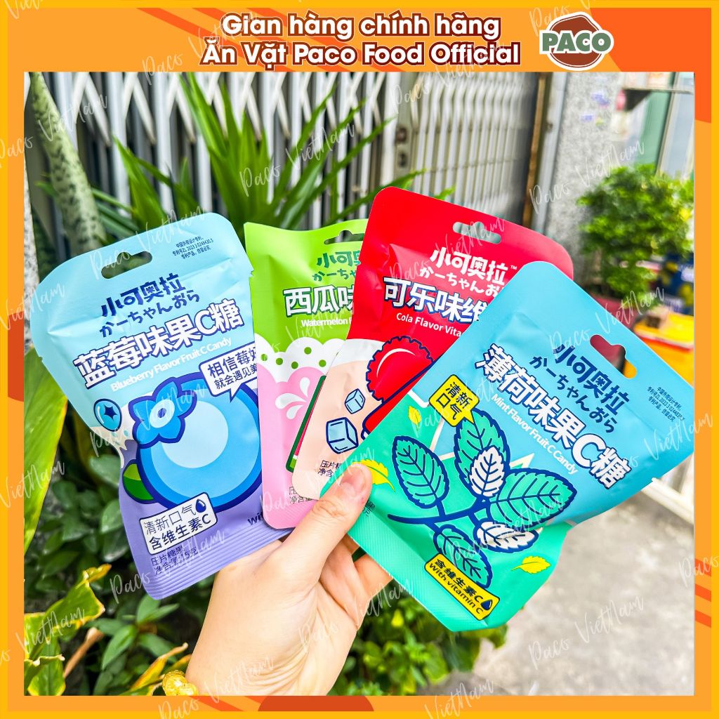 Vitamin C sugar-free fruit lozenges 4 flavors watermelon/mint/blueberry ...