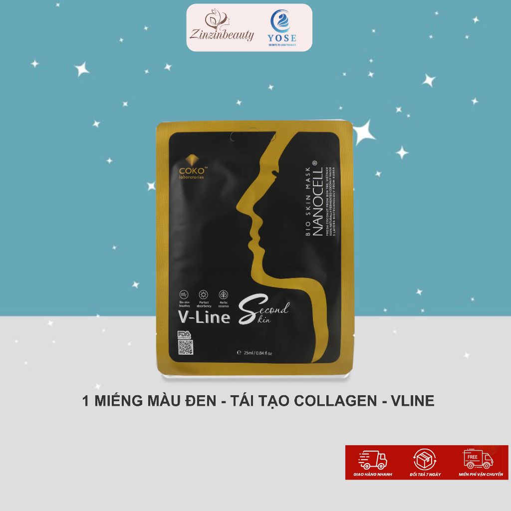 [HCM] 1 piece of Coko Yose black mask to regenerate Collagen V-line ...