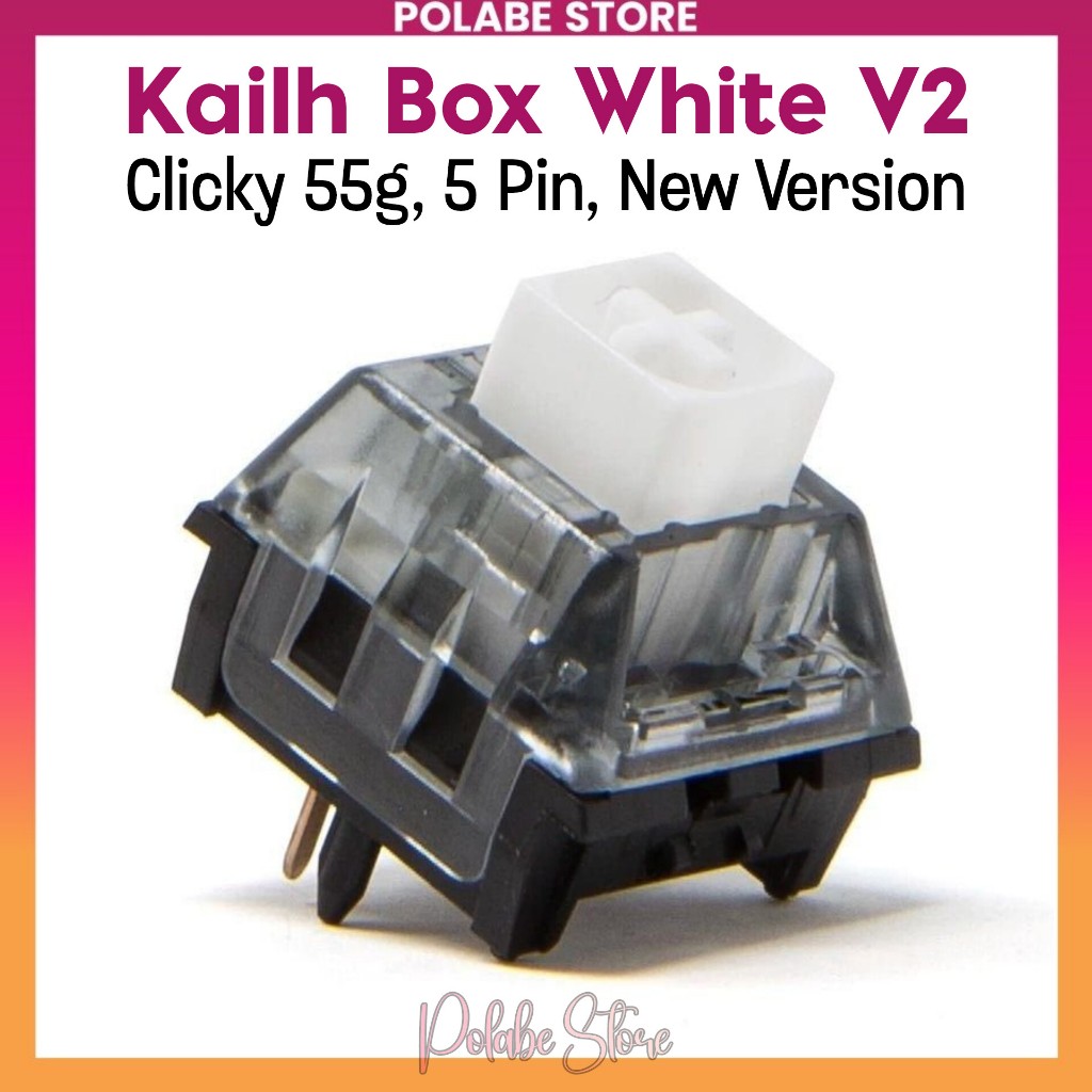 Kailh Box White V2 clicky switch mechanical keyboard Click Bar Polabe ...