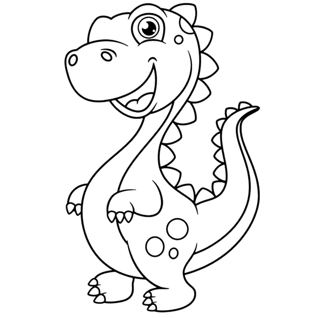 Set of 50 Dinosaur Theme Coloring Pages for Children - Smart coloring ...