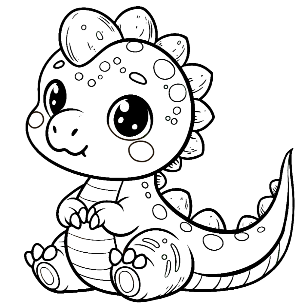Set of 50 Dinosaur Theme Coloring Pages for Children - Smart coloring ...