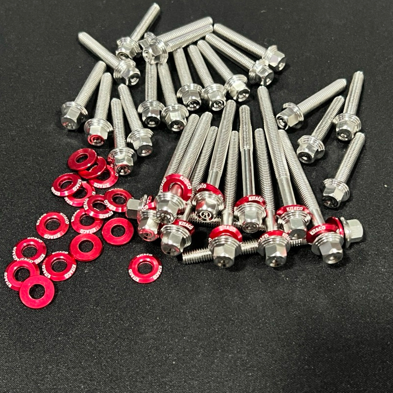 Thai model V2 salaya engine block screw (with kitaco red temple) - 304 ...