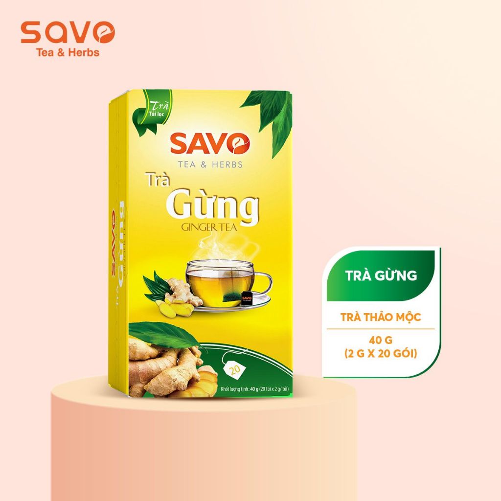 Savo Ginger Tea Bags (Box of 20 Packets x 2G) | Shopee Philippines