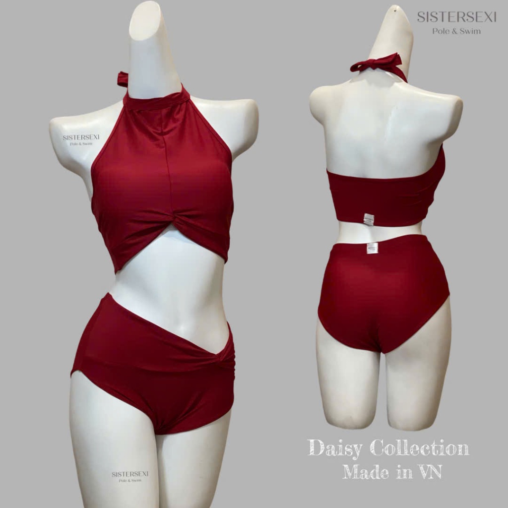 Bikini 2 Pièces Alex Norrie - Taille Haut L & Bas M - Motif Sailor Jerry Rouge/rose - Neuf Avec étiquettes - Style Cheeky