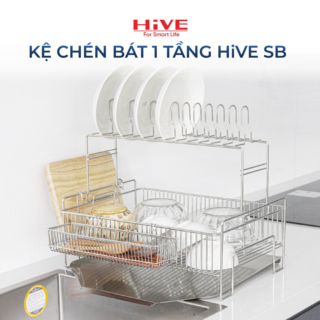 HiVE SB 1-Tier Korean High Quality Stainless Steel Dish Rack | Shopee ...