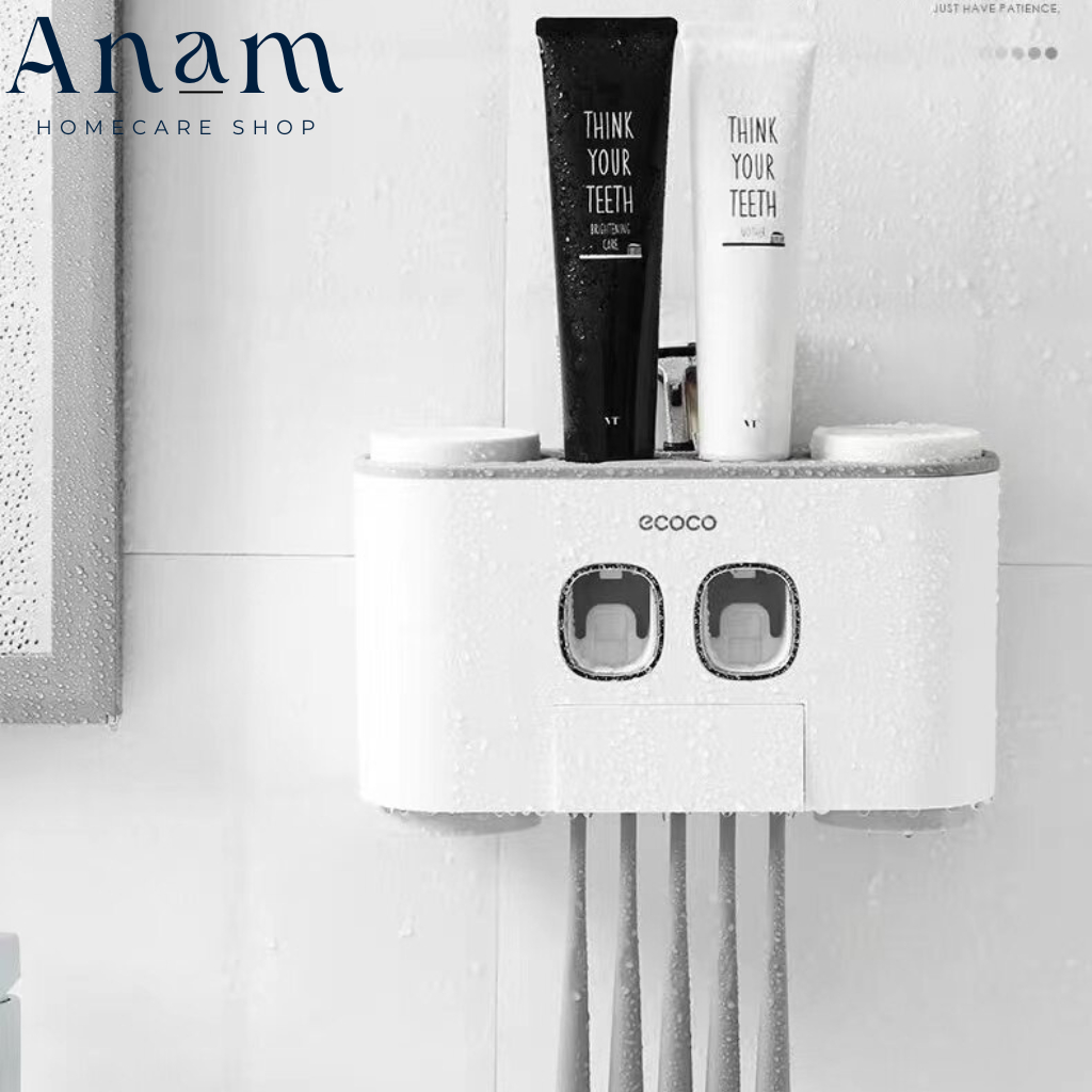 Ecoco School-Mounted Automatic Toothpaste Set, Brush Holder 8515 ANAM ...