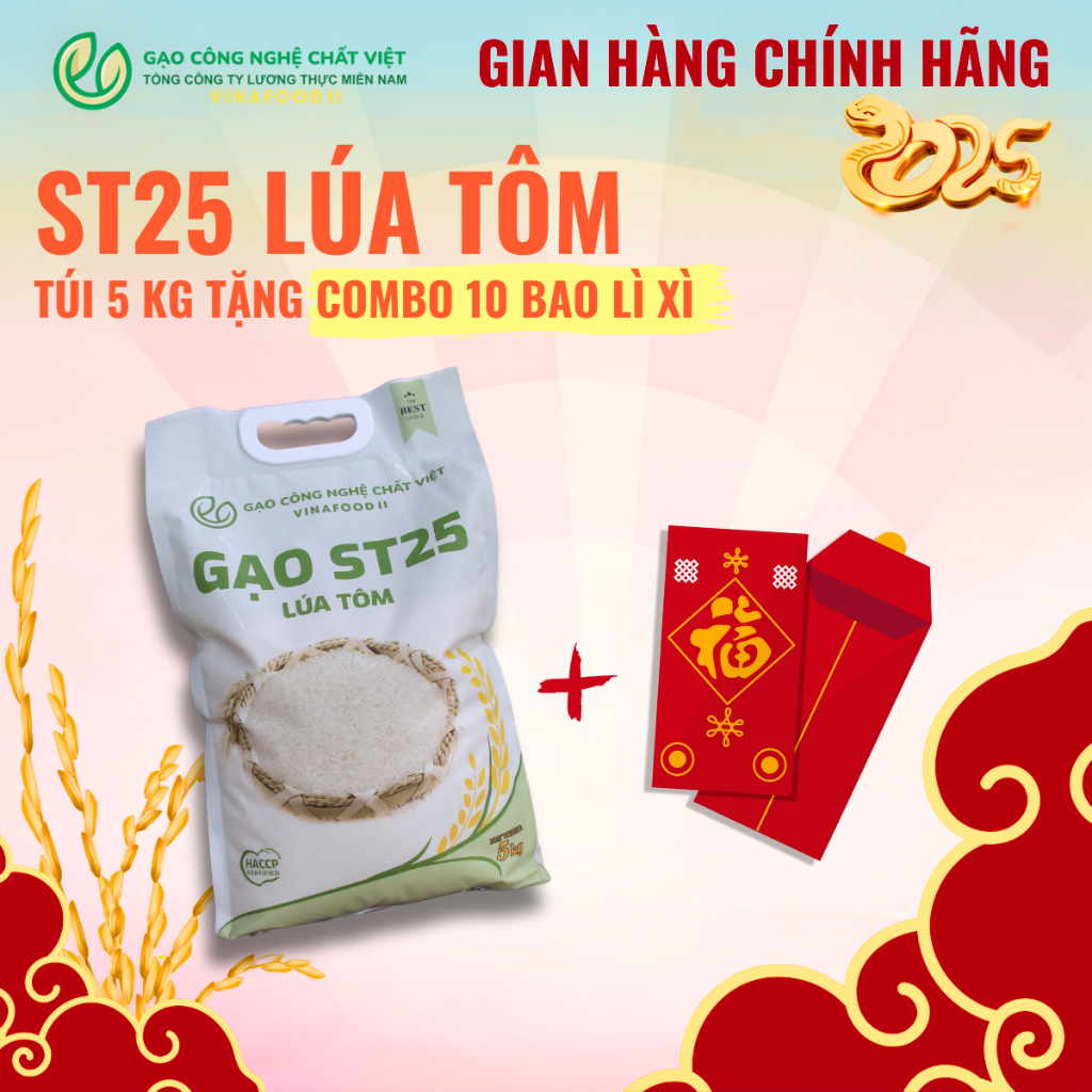 ST25 Rice Rice Shrimp 5kg Bag - Quality Vietnamese Technology Rice ...