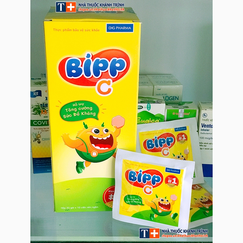 (Box of 35 packs) Bipp C Vitamin C lozenges Hau Giang Pharmaceutical ...