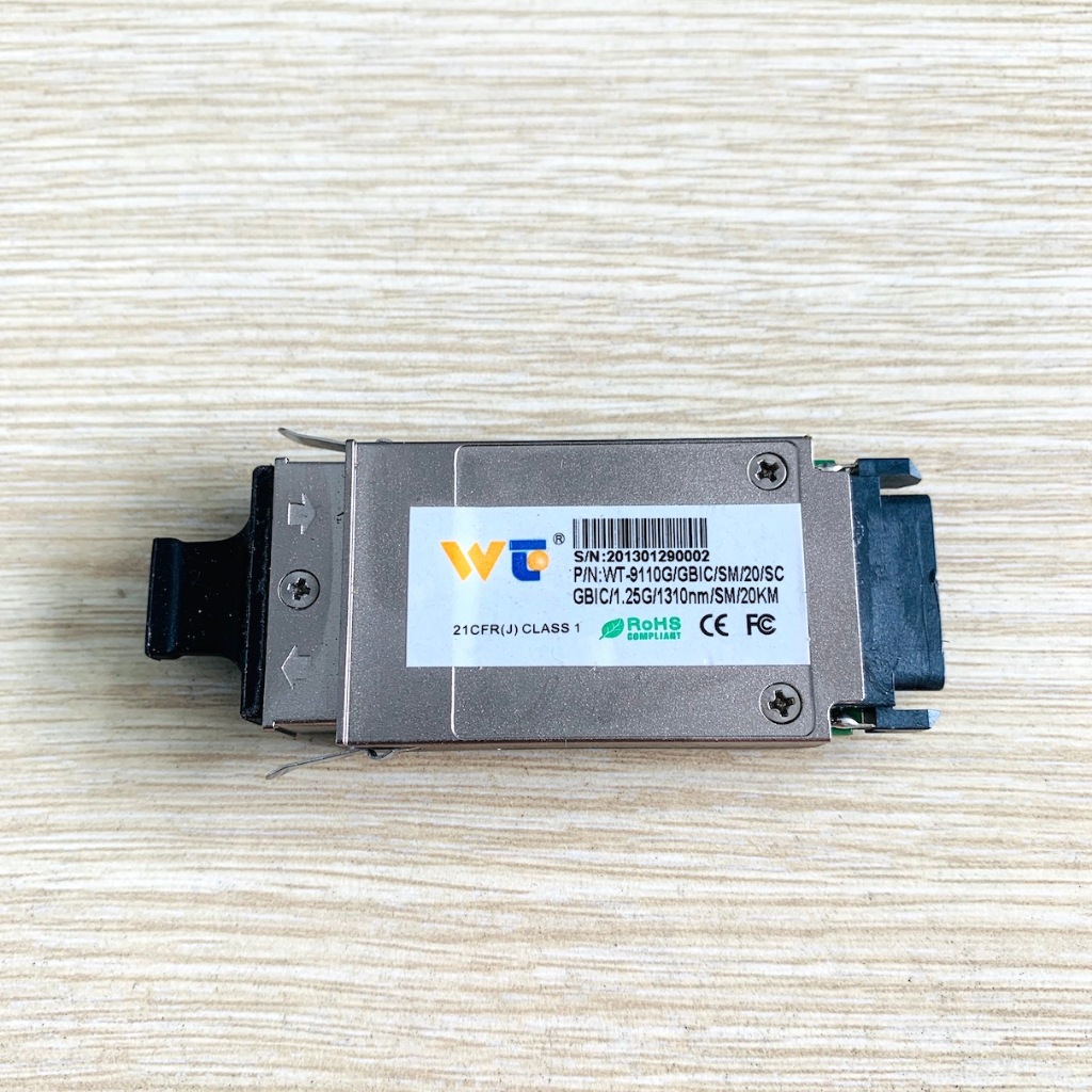 GBIC optical Module 1.25G, 1310nm, 2 fiber optics, SM, 20km, P/N: WT ...